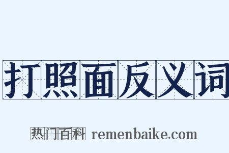 打照面反义词是什么意思的图片